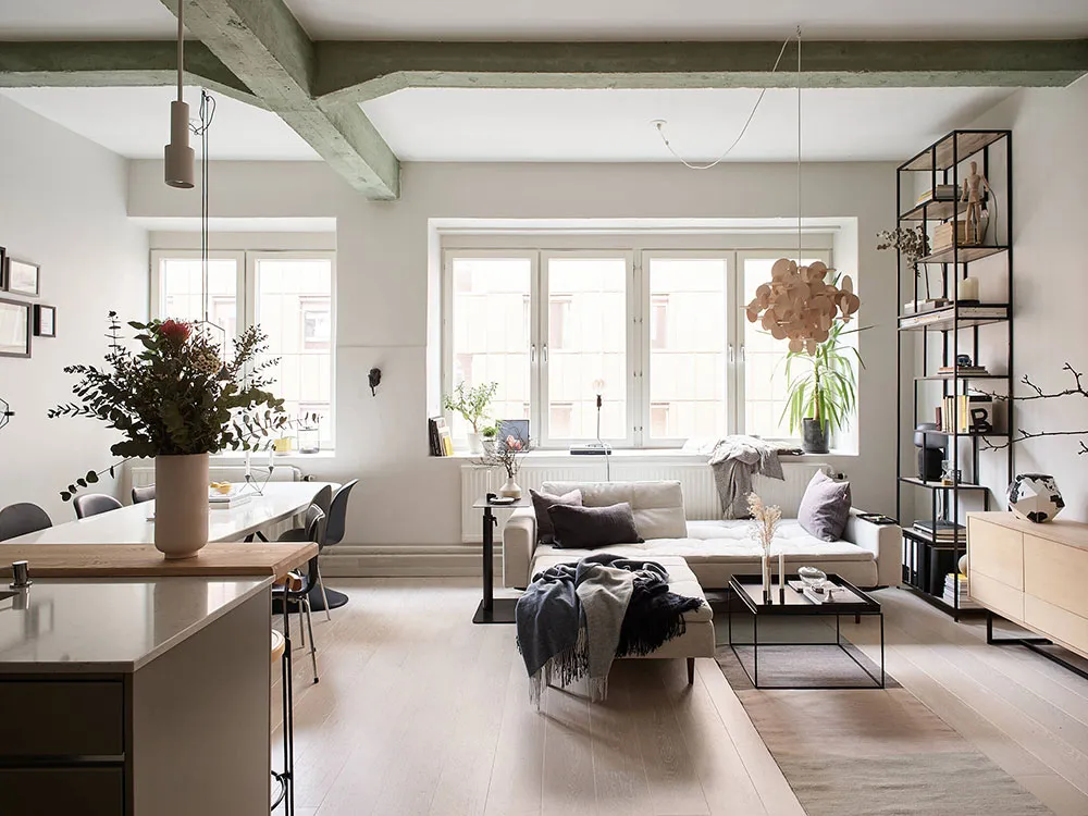 Inteligentna planista i przemysłowe detale: klasyczna studia w Szwecji (56 m²) - Gallery image 7