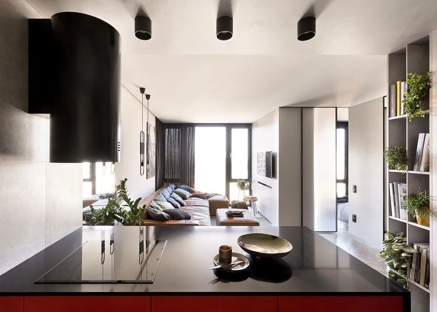 Pequeña apartamento con cocina morada en Kiev según el proyecto de Elena Fatieva (42 m²) - Gallery image 5