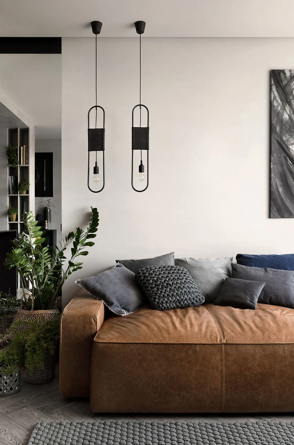 Pequeña apartamento con cocina morada en Kiev según el proyecto de Elena Fatieva (42 m²) - Gallery image 1