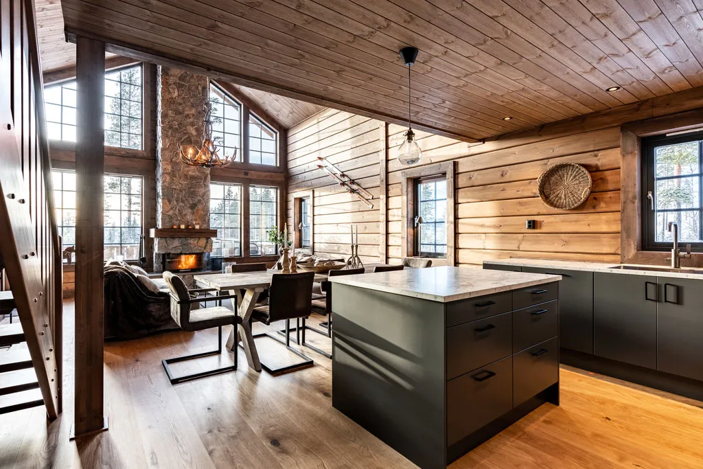 Уютное скандинавское шале, утопающее в снегу - Gallery image 11