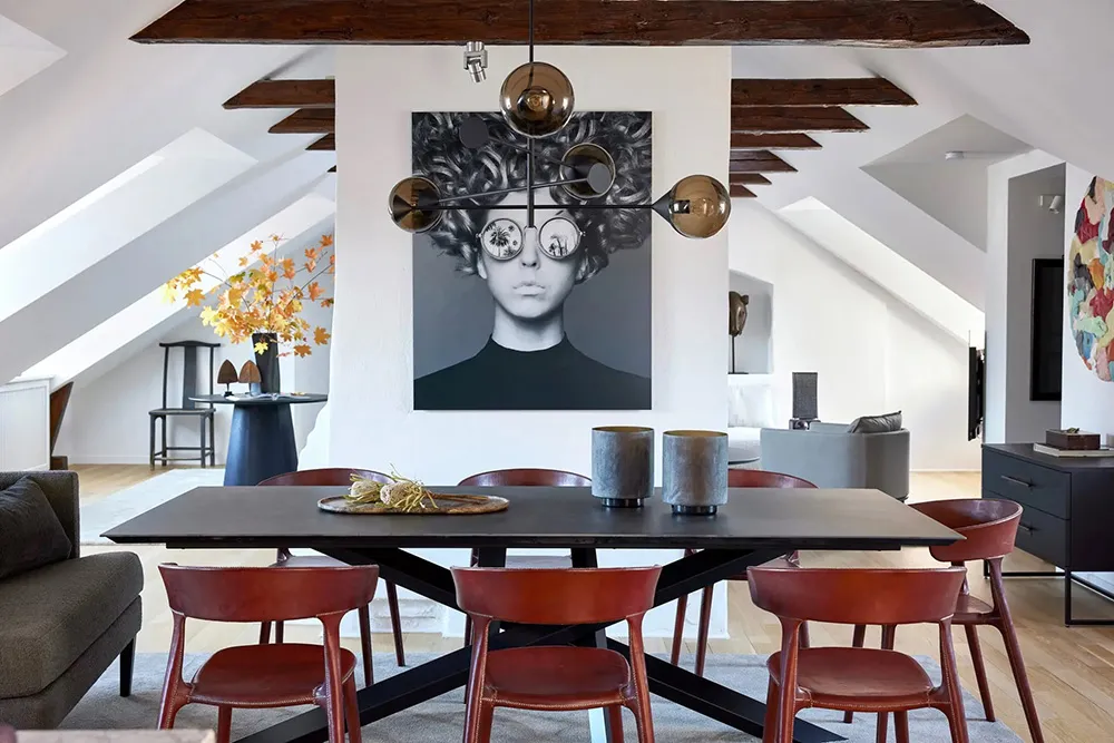 Ruhige Eleganz im Design einer großen Dachbodenwohnung in Stockholm - 3