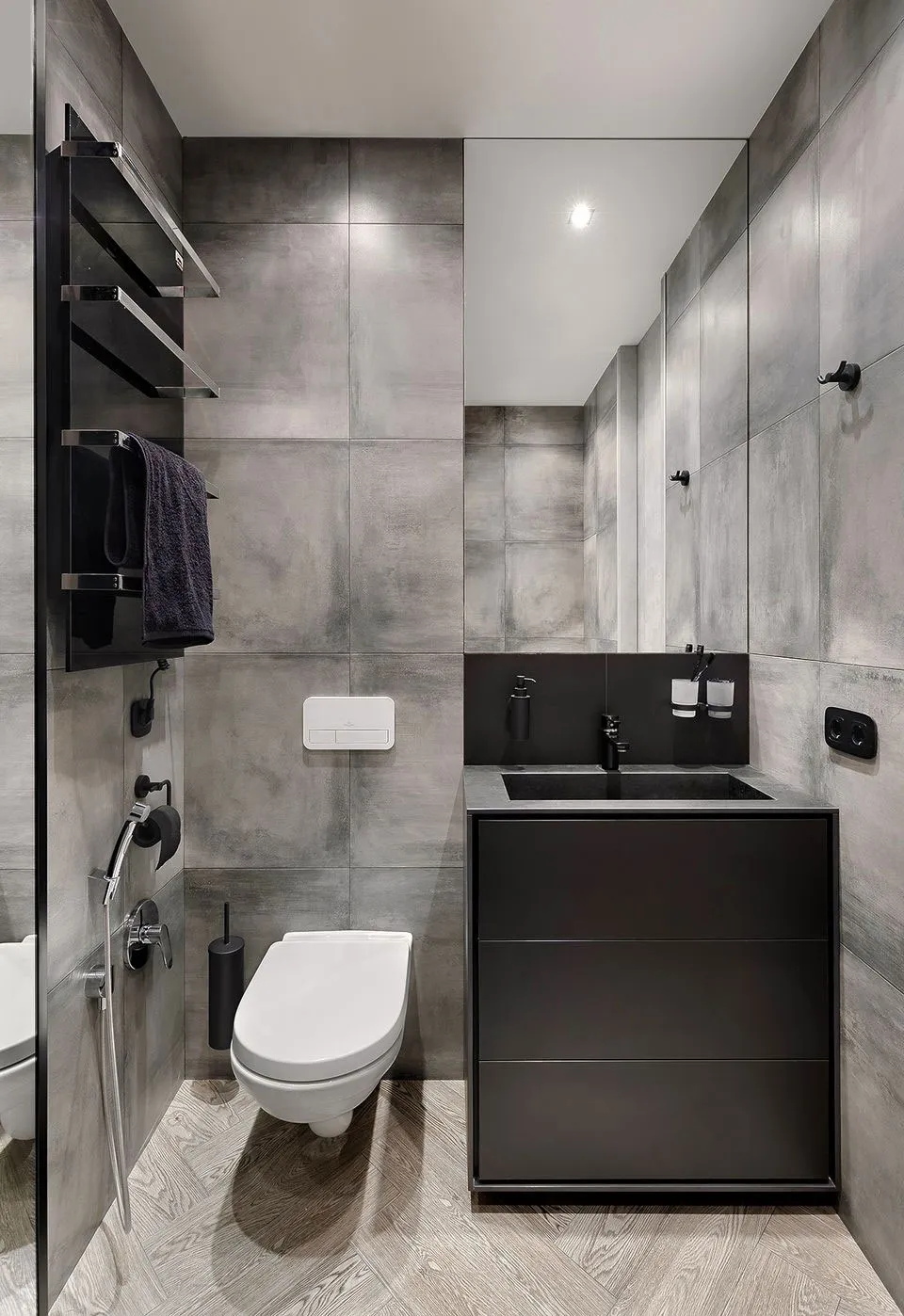 Pequeña apartamento con cocina morada en Kiev según el proyecto de Elena Fatieva (42 m²) - Gallery image 14