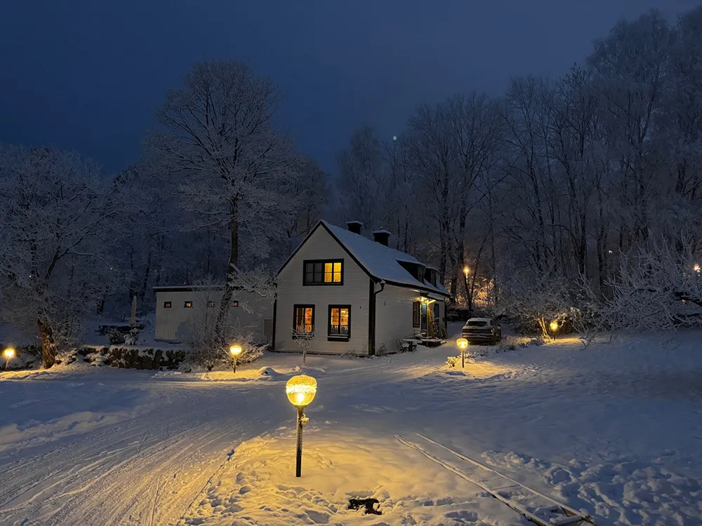Яскрава дача в колишньому дому садівника на озері Меларен у Швеції - Gallery image 41