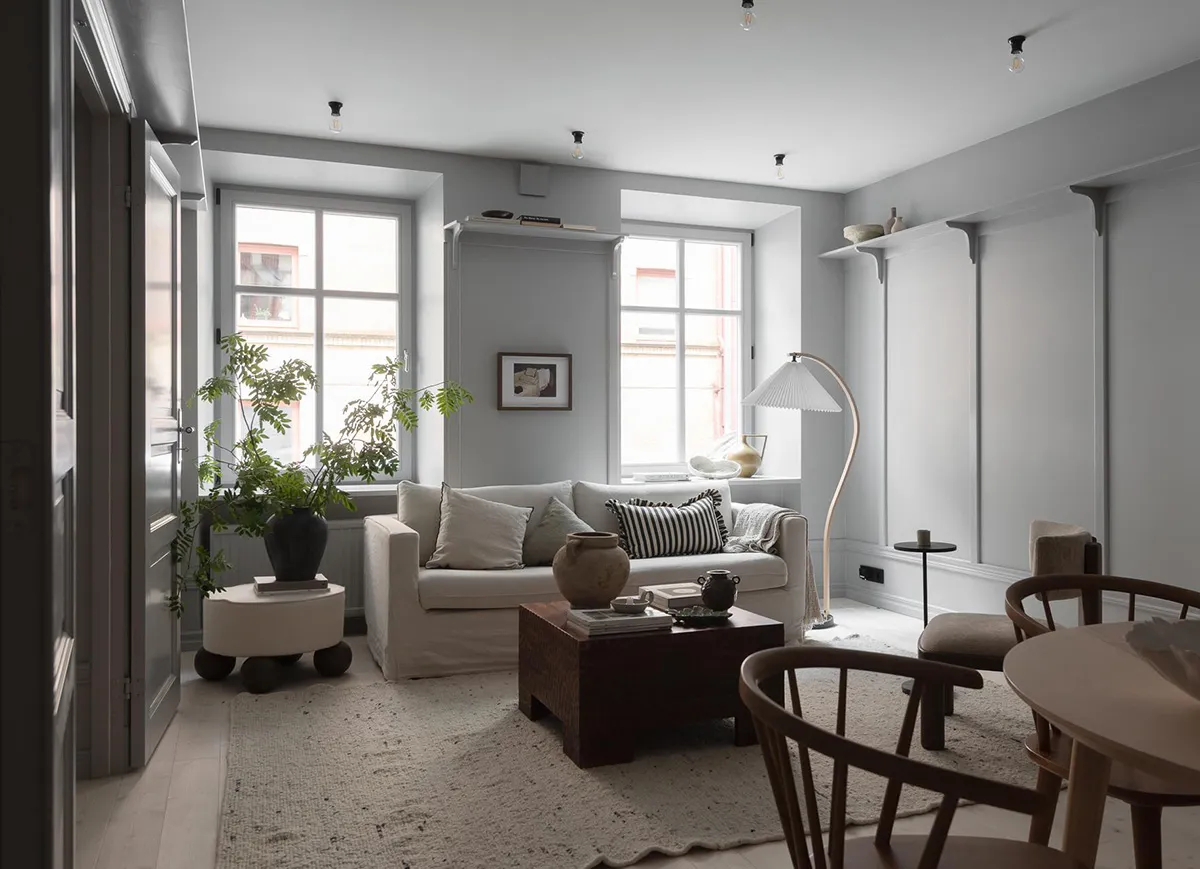 Stylischer grauer Interior in Göteborg mit warmen Akzenten (68 qm) - Gallery image 9