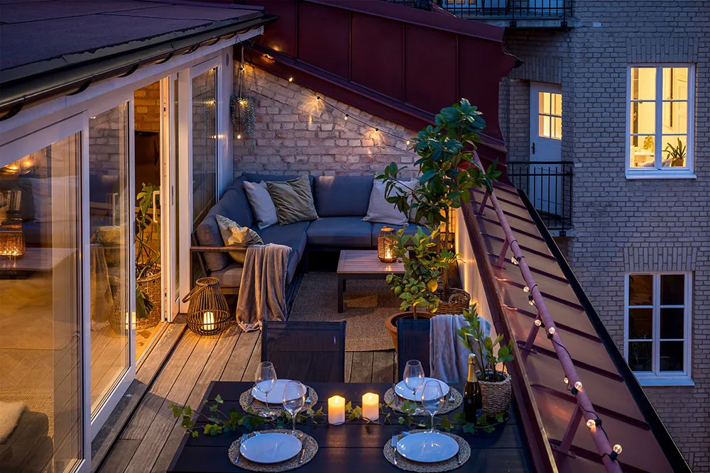 Jasna mansarda w Szwecji z ceglana ścianą i tarasem (82 m²) - Gallery image 22