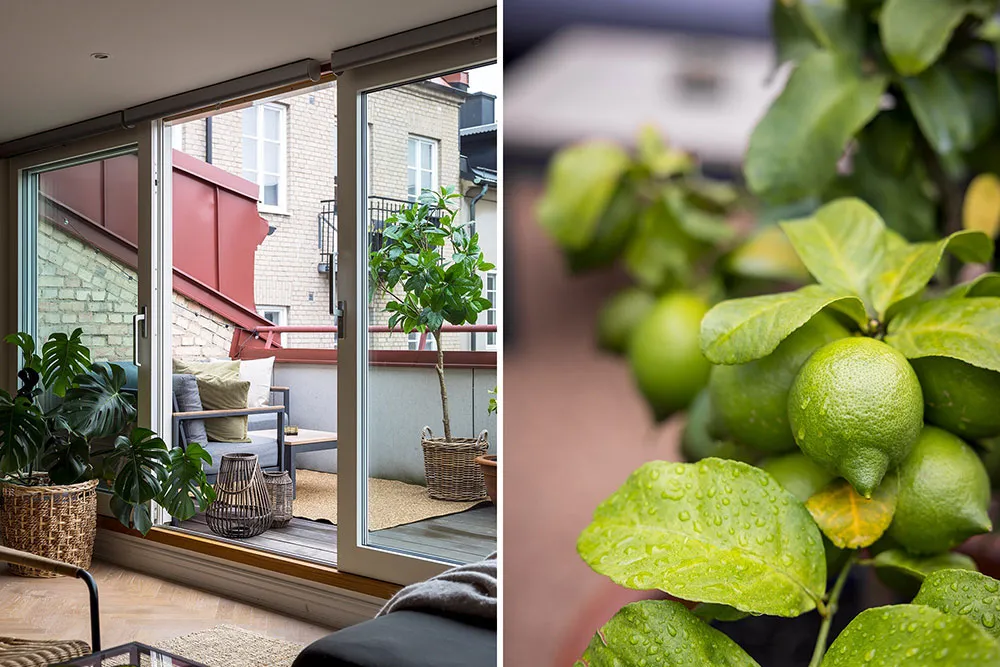 Jasna mansarda w Szwecji z ceglana ścianą i tarasem (82 m²) - Gallery image 16