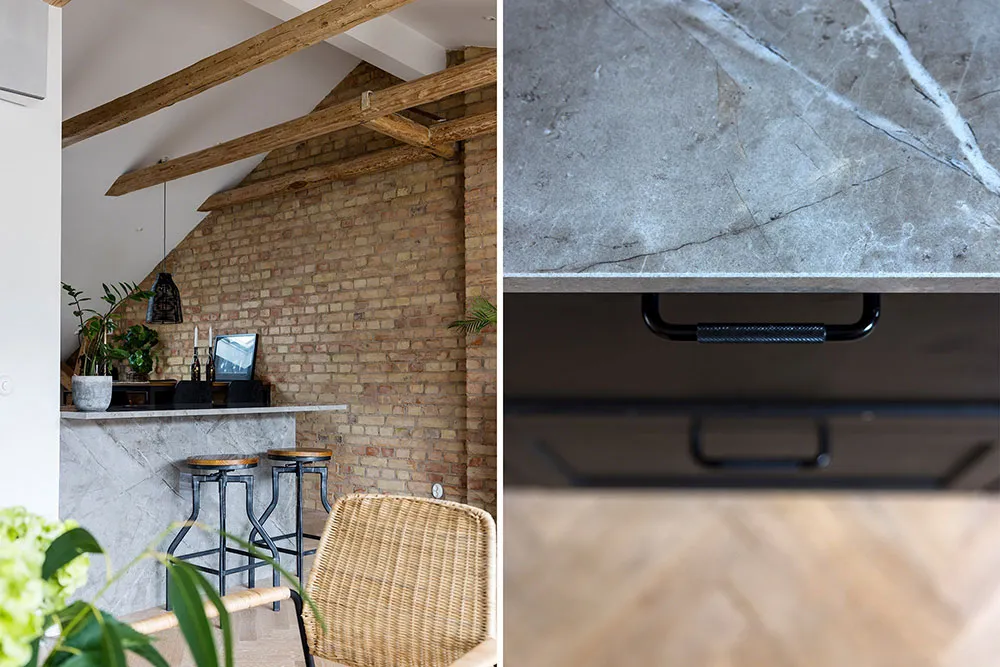 Jasna mansarda w Szwecji z ceglana ścianą i tarasem (82 m²) - Gallery image 6