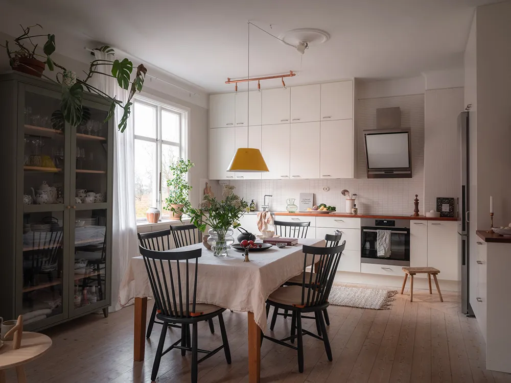 Rudy sofap i otwarte półki: żywy интерьер w Getborgu (65 m²) - 9