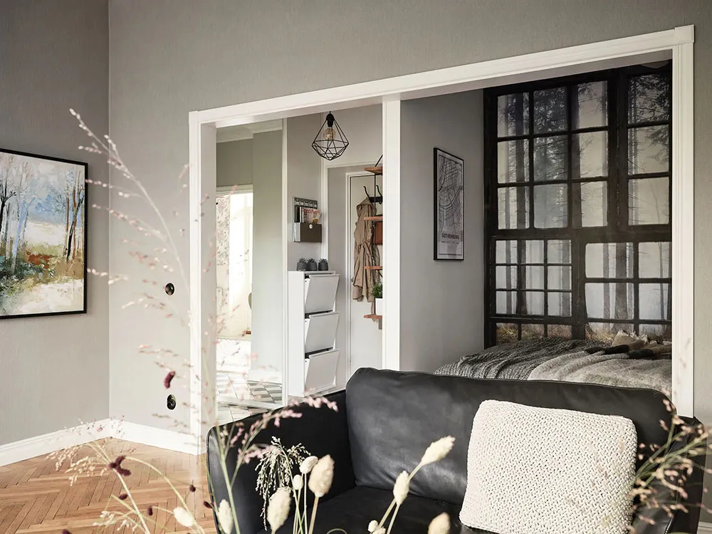 Interesting Wallpapers in the Design of a Small Apartment in Sweden (48 sq. m) - Gallery image 9