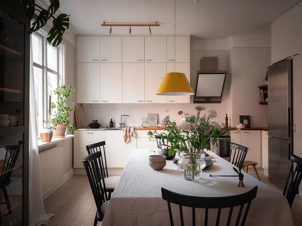 Rudy sofap i otwarte półki: żywy интерьер w Getborgu (65 m²) - 8