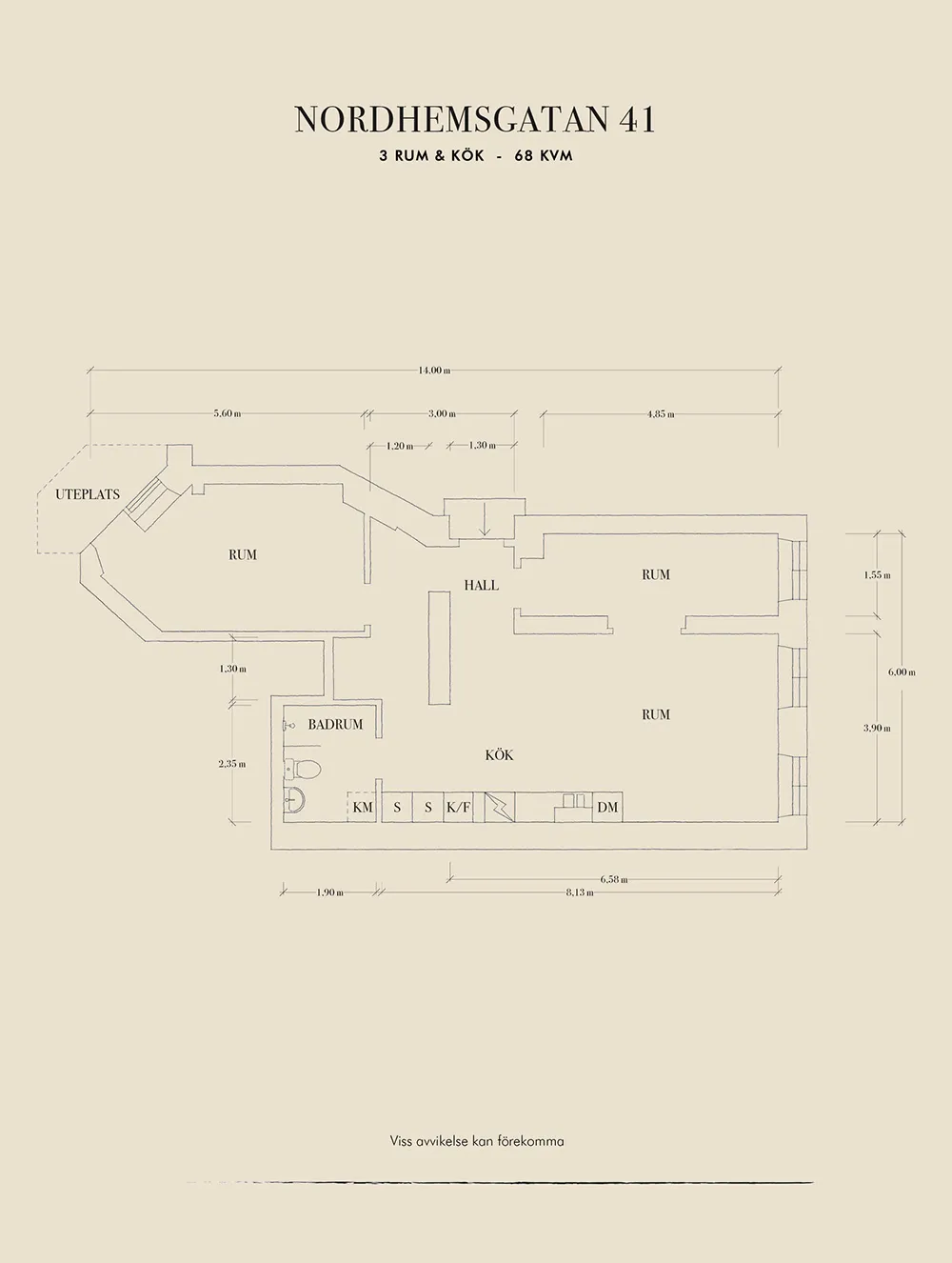 Stylischer grauer Interior in Göteborg mit warmen Akzenten (68 qm) - Gallery image 34