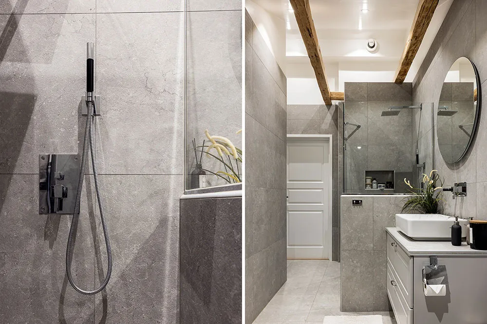 Jasna mansarda w Szwecji z ceglana ścianą i tarasem (82 m²) - Gallery image 18