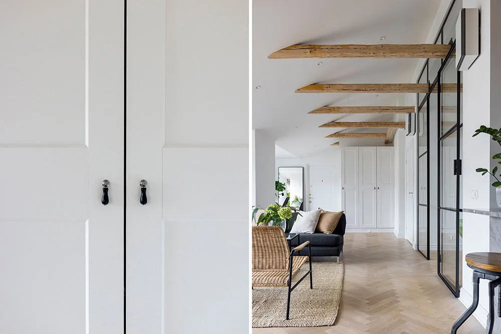 Jasna mansarda w Szwecji z ceglana ścianą i tarasem (82 m²) - Gallery image 15