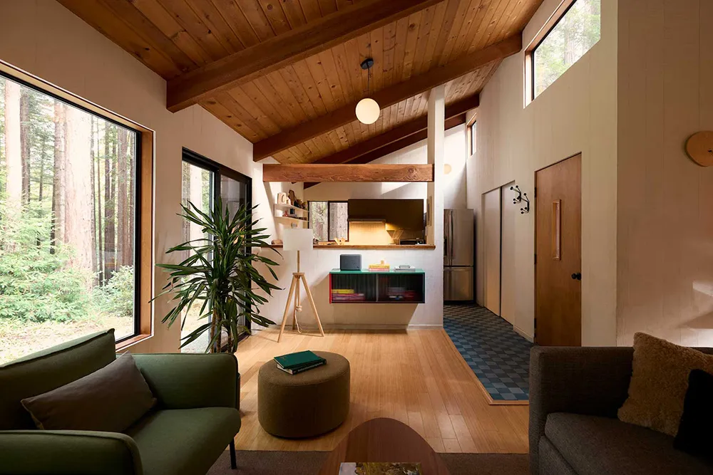 Style moderne de cabane en bois dans la forêt en Californie - Gallery image 3