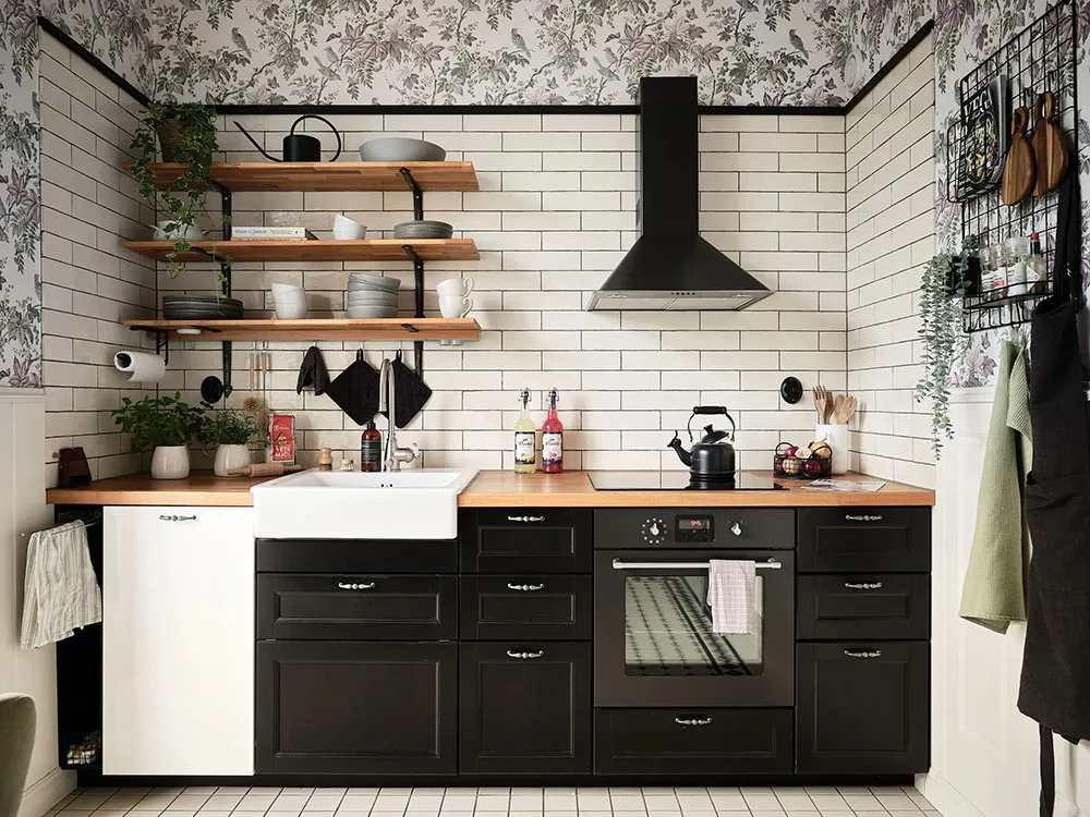 Interesting Wallpapers in the Design of a Small Apartment in Sweden (48 sq. m) - Gallery image 1