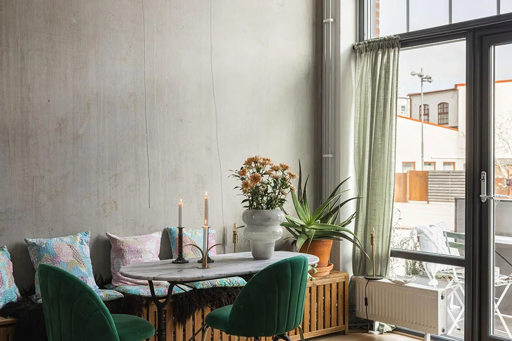 Paredes y techos de concreto a 4 m: loft escandinavo en Malmö (61 m²) - Gallery image 6