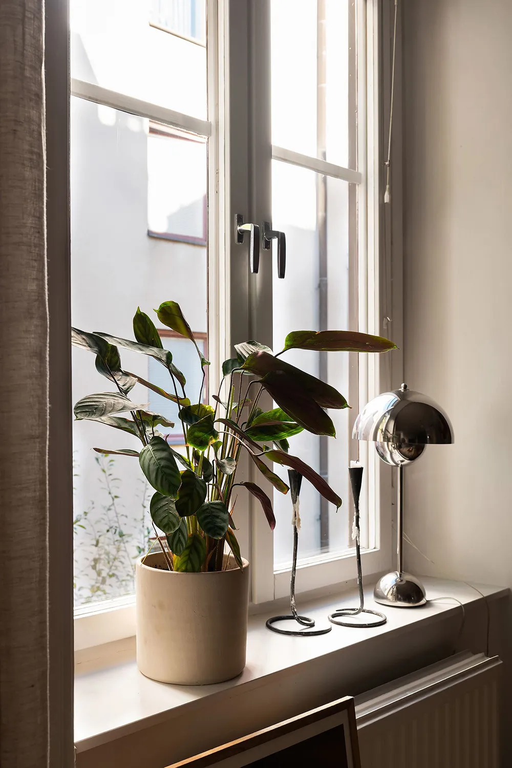 Стильний інтер'єр малої квартири з видом на кам'яну стіну (44 кв. м) - Gallery image 5