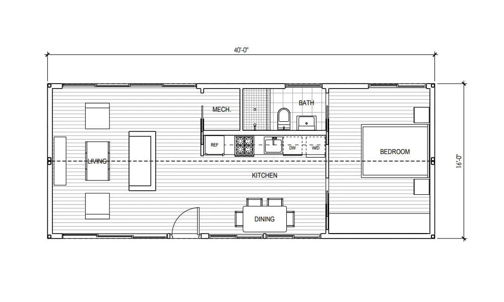 Небольшой сборный дом в Калифорнии с японской эстетикой и видовой террасой (60 кв. м) - Gallery image 12