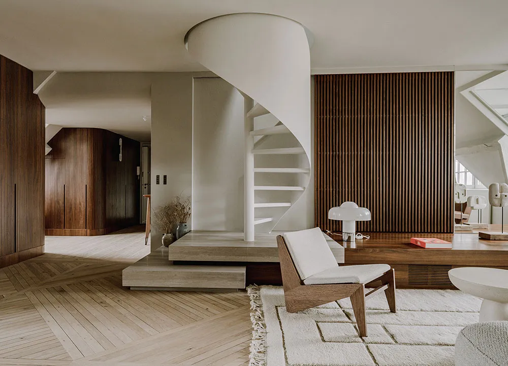 एक और पेरिस… छत के नीचे स्थित यह आकर्षक अपार्टमेंट, आधुनिक एवं स्टाइलिश डिज़ाइन का उत्कृष्ट उदाहरण है. - Gallery image 5