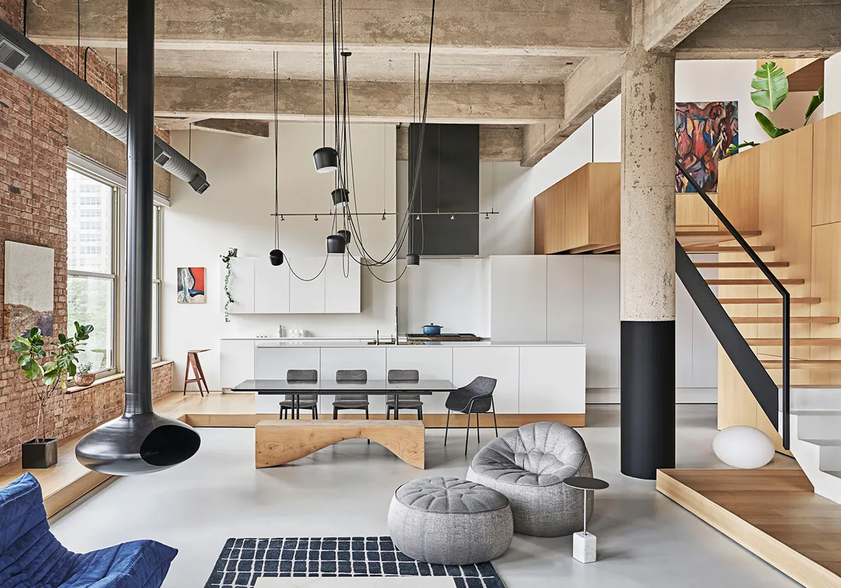 Piękno przestrzeni przemysłowej: loft w byłym zakładzie przemysłowym w Chicago - 3