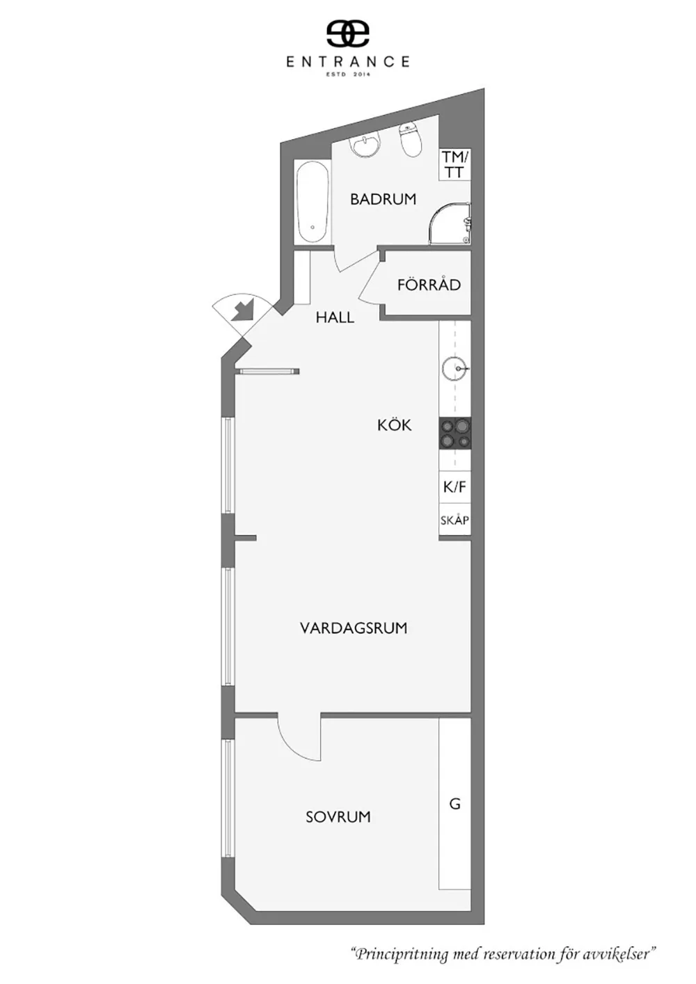 Excelente cocina y detalles elegantes: apartamento en Geteborg (59 m²) - Gallery image 33