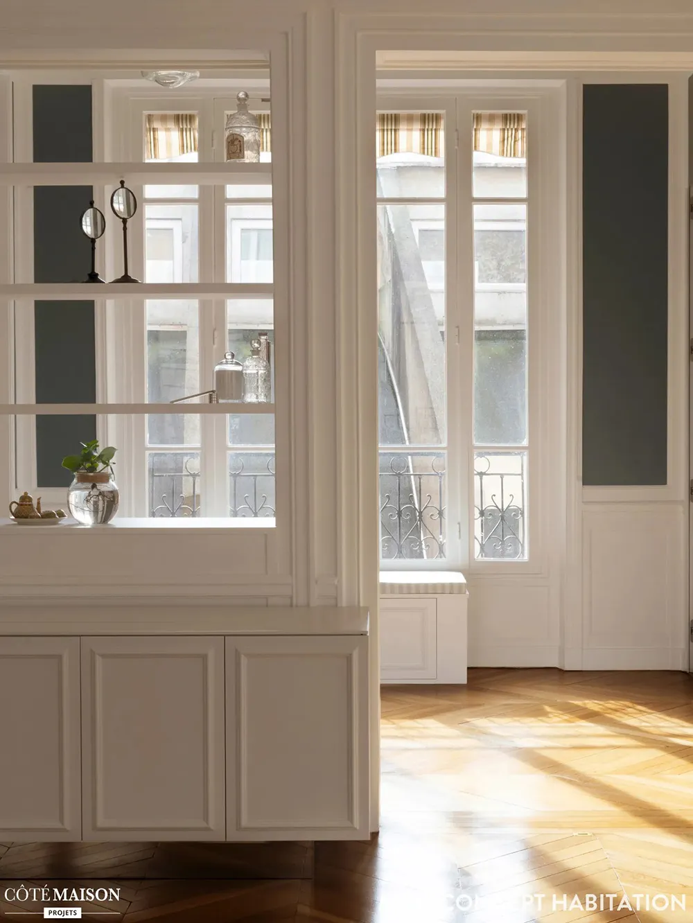 Architektur von Bögen, Vollfenstern und modernen Akzenten: Apartments in alten Häusern in Paris - Gallery image 5