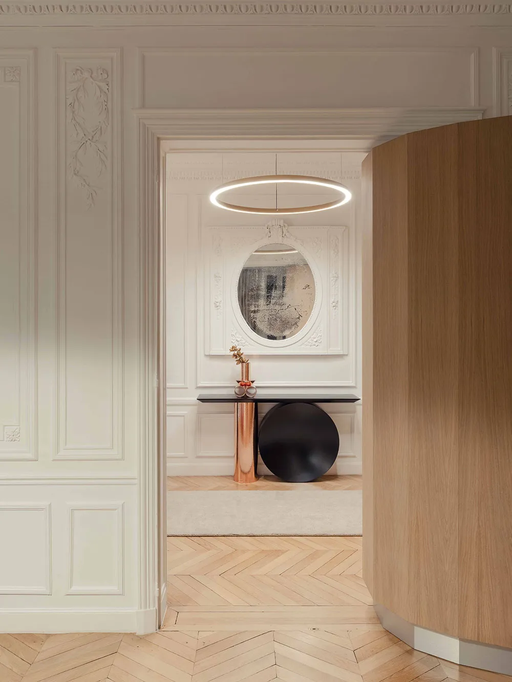 Лёгкий современный дизайн для просторной квартиры в Османском доме в Париже - Gallery image 1