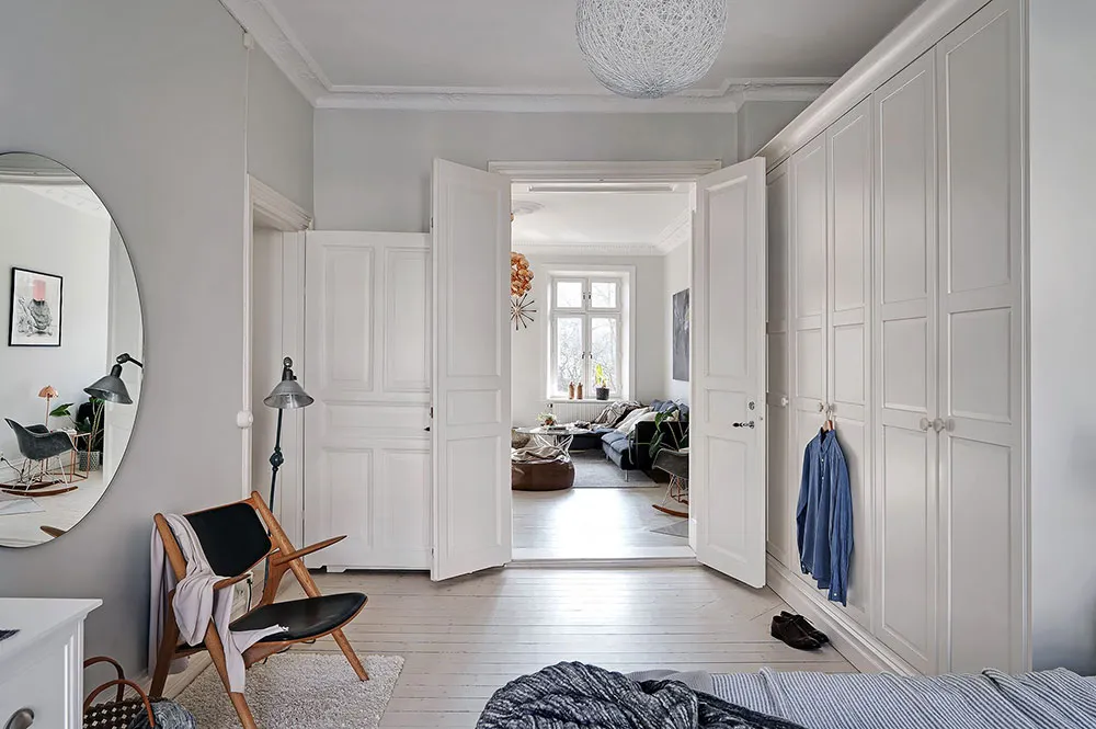 Nice pastel kitchen in light Scandinavian apartment design (100 sqm) - Gallery image 20