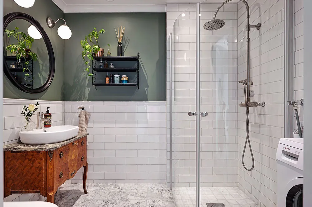 Nice pastel kitchen in light Scandinavian apartment design (100 sqm) - Gallery image 27