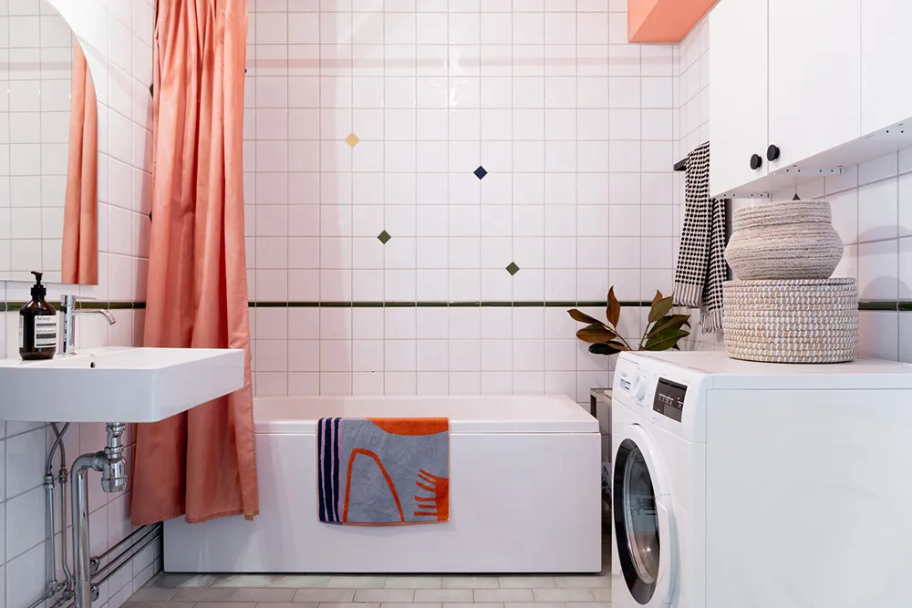 Beaux accents pastel dans le design d'une appartement en style scandinave (87 m²) - Gallery image 27