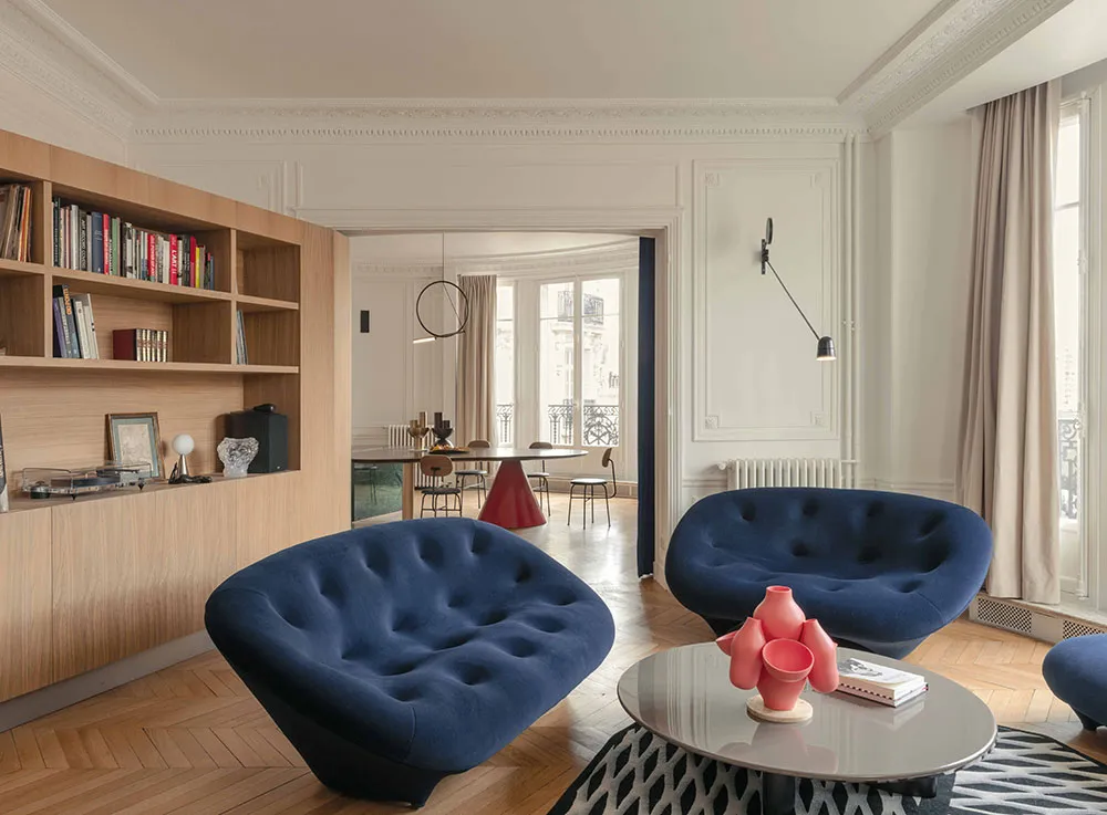 Лёгкий современный дизайн для просторной квартиры в Османском доме в Париже - Gallery image 4