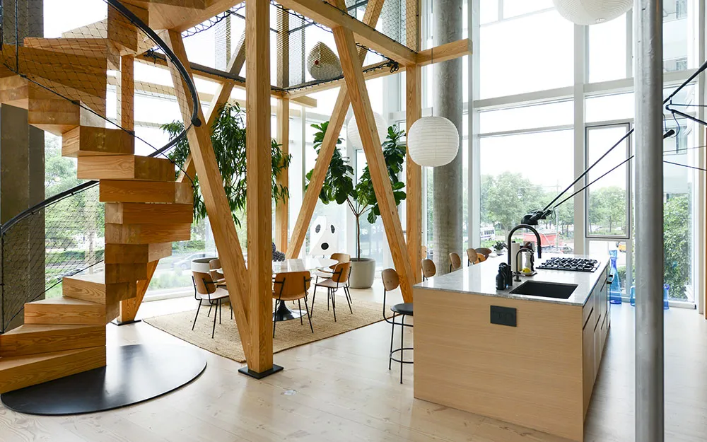 Impresionante loft en Nueva York con estructura de madera en el interior - Gallery image 6