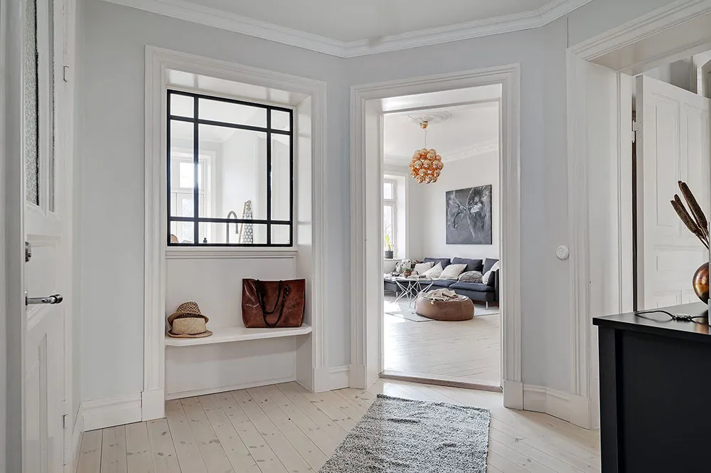 Nice pastel kitchen in light Scandinavian apartment design (100 sqm) - Gallery image 29