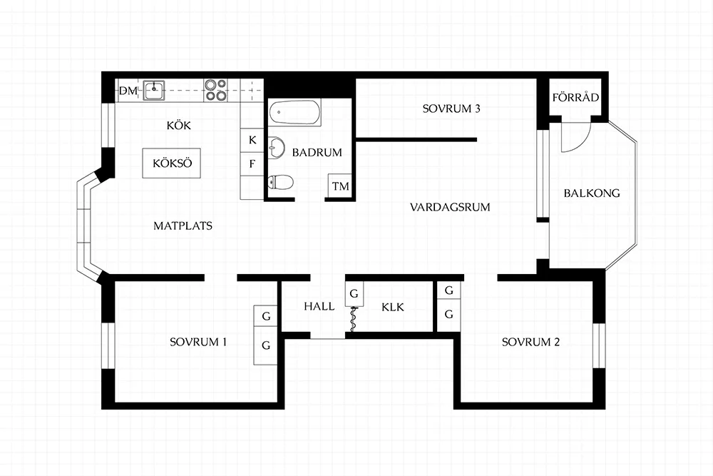 Beaux accents pastel dans le design d'une appartement en style scandinave (87 m²) - Gallery image 31