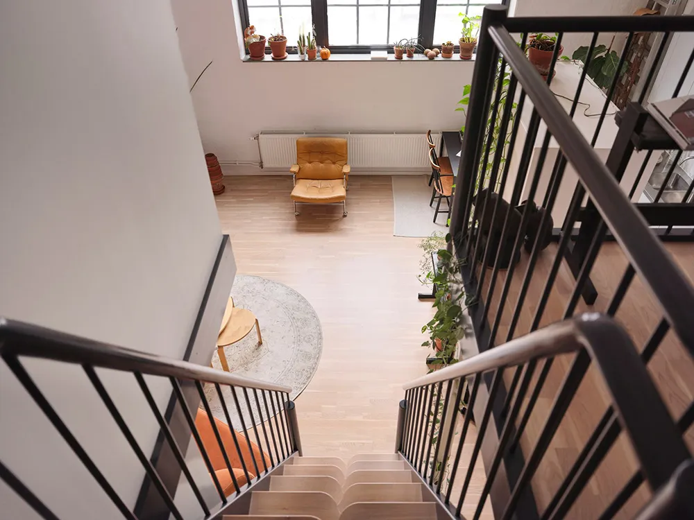 Heller Dekor und Loft-Stockwerk: Loft in ehemaligem Fabrikgebäude in Stockholm - Gallery image 18