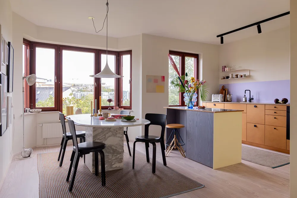 Beaux accents pastel dans le design d'une appartement en style scandinave (87 m²) - Gallery image 2