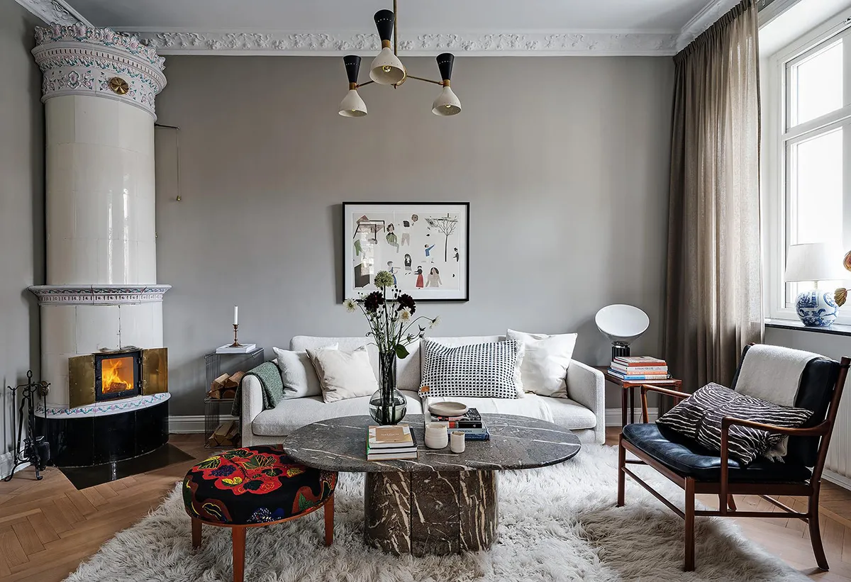 Elegante diseño escandinavo con acentos oscuros en el decorado - Gallery image 6