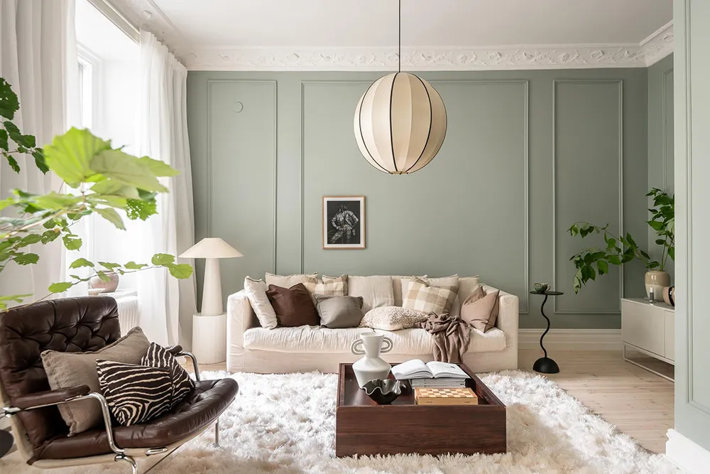 Helle Wohnung mit olivengrünen Wänden in Göteborg (66 qm) - Gallery image 16