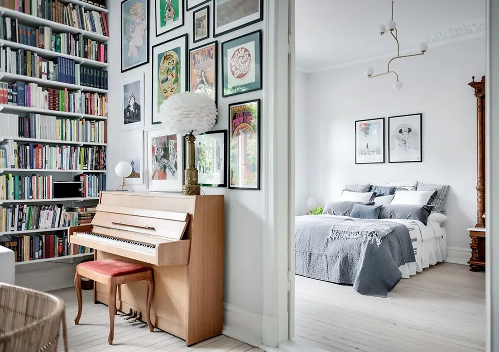 Библиотека, постеры и растения: живой интерьер в Швеции (100 кв. м) - Gallery image 7