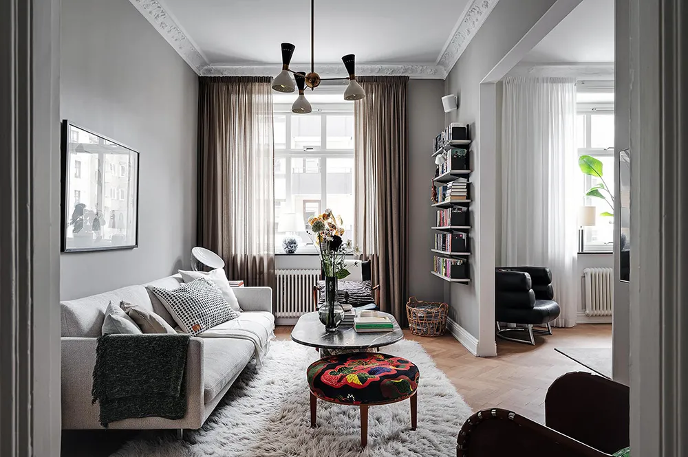 Elegante diseño escandinavo con acentos oscuros en el decorado - Gallery image 15