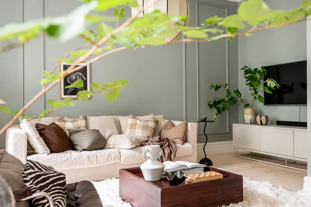 Helle Wohnung mit olivengrünen Wänden in Göteborg (66 qm) - Gallery image 18