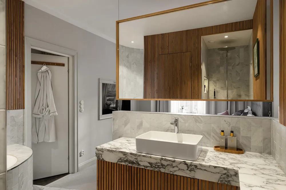 Diseño escandinavo moderno con tablas de madera (90 m²) - Gallery image 18