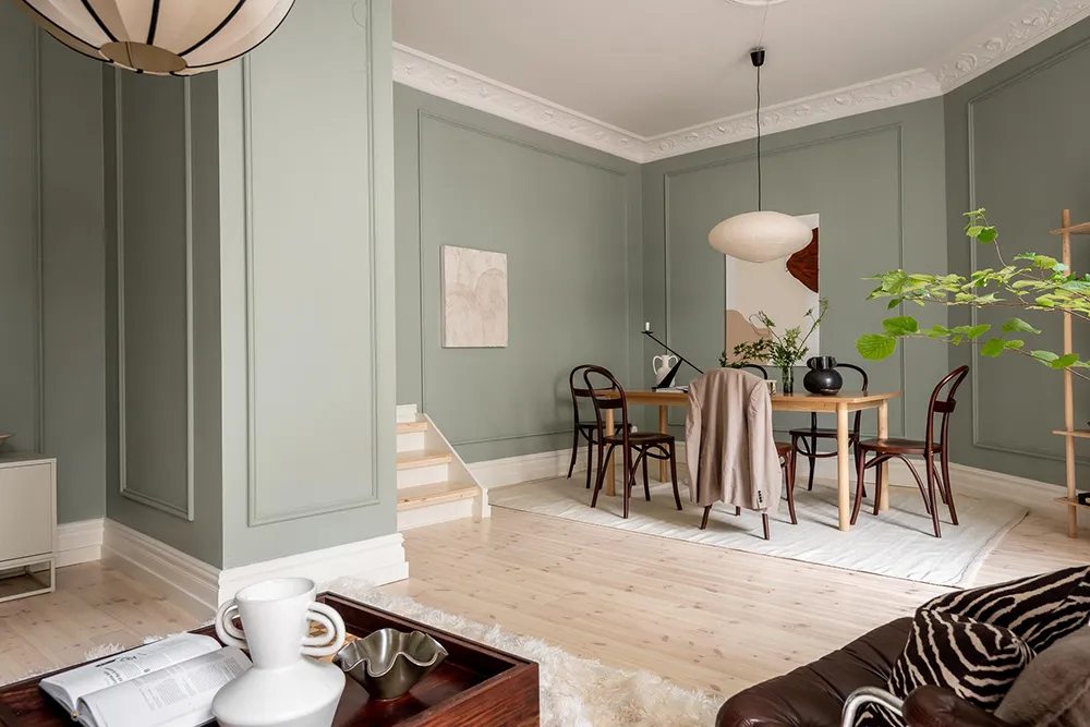 Helle Wohnung mit olivengrünen Wänden in Göteborg (66 qm) - Gallery image 9