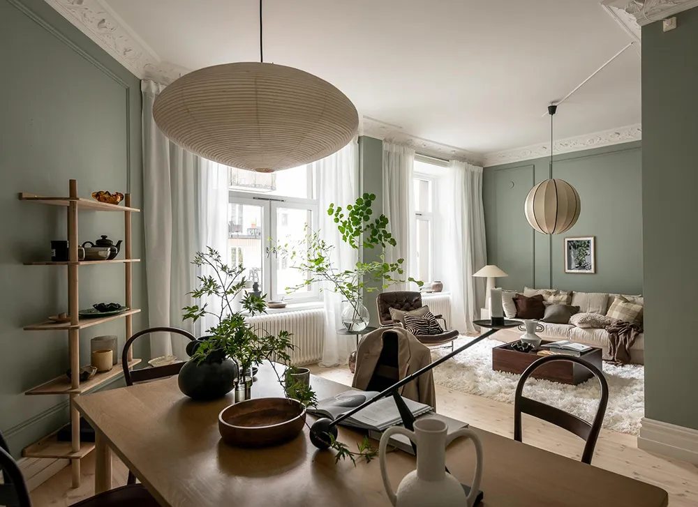 Helle Wohnung mit olivengrünen Wänden in Göteborg (66 qm) - Gallery image 15