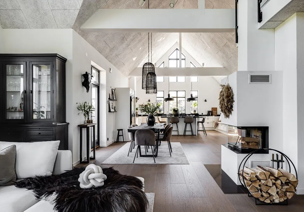 Spacious Interiors of a Modern Swedish Cottage - Gallery image 4