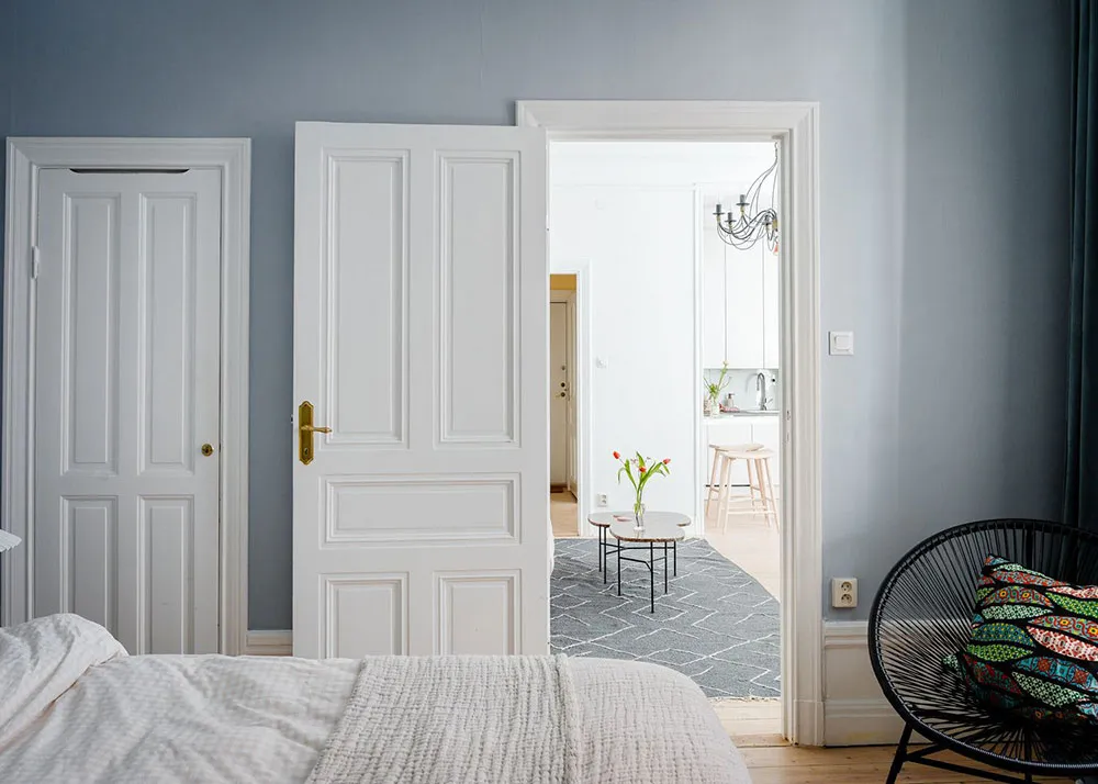 Jolie appartement scandinave avec canapé rose et cuisine blanche (49 m²) - Gallery image 13