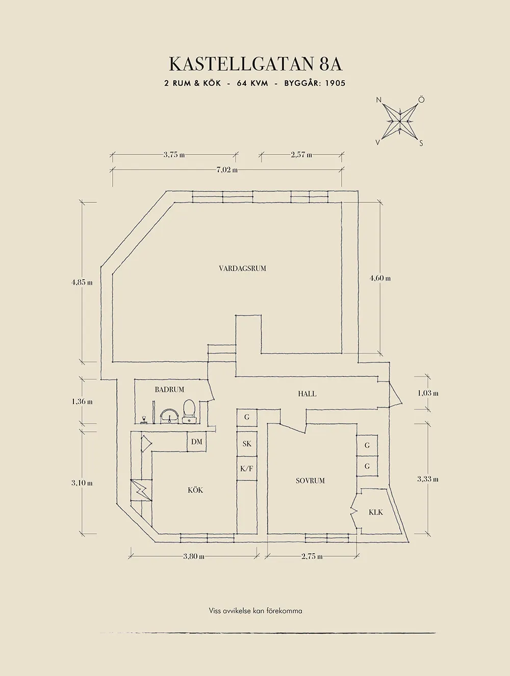 Helle Wohnung mit olivengrünen Wänden in Göteborg (66 qm) - Gallery image 36