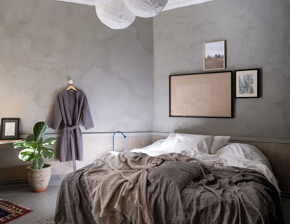 Murs peints à la main et cuisine blanche-verte inhabituelle : appartement à Göteborg (75 m²) - Gallery image 7