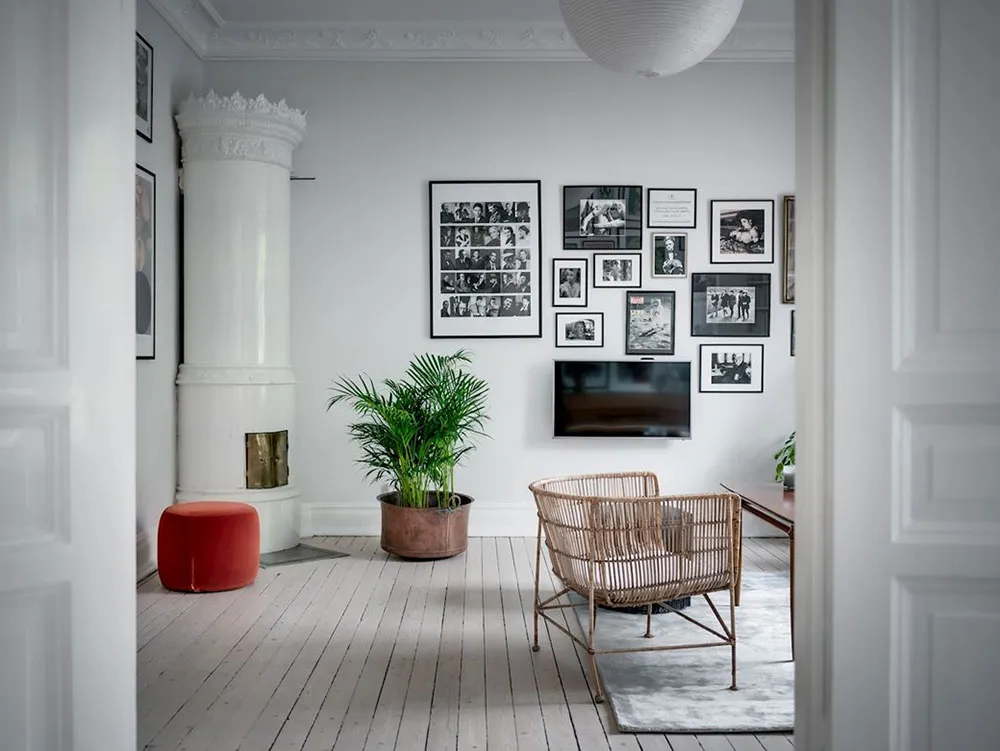 Библиотека, постеры и растения: живой интерьер в Швеции (100 кв. м) - Gallery image 4