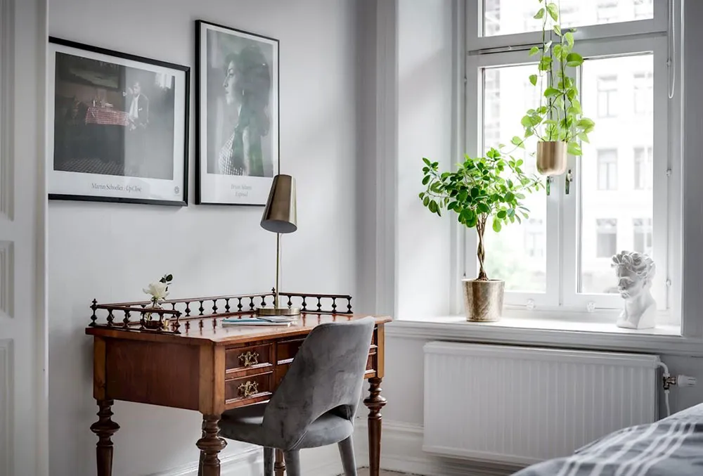 Библиотека, постеры и растения: живой интерьер в Швеции (100 кв. м) - Gallery image 9